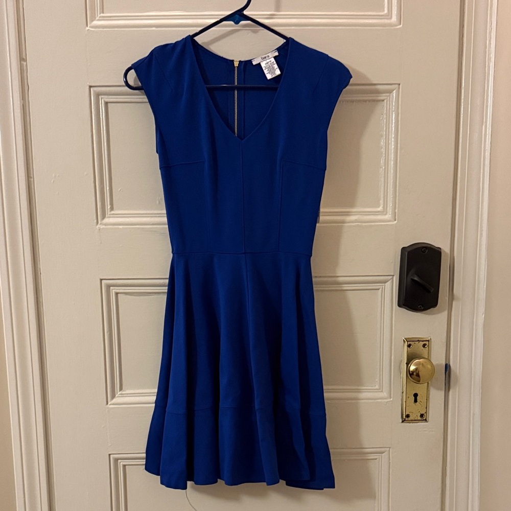 Bar III Royal Blue Cap Sleeve Mini Dress